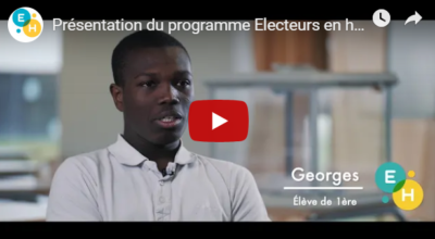 Découvrez le programme Électeurs en herbe en vidéos